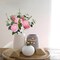 16PCS Artificial Silk Pink Flower Bouquets – Faux Peony, Hydrangea & Eucalyptus Stems (13.78") for Wedding, Home Decor, Table Centerpieces, Farmhouse & Spring Arrangements